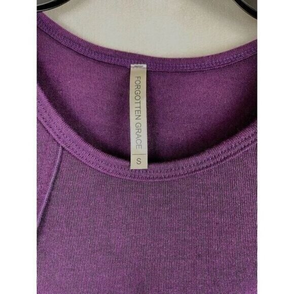 Forgotten Grace Women Purple Long Sleeve Top Sweater Size S - Picture 3 of 5